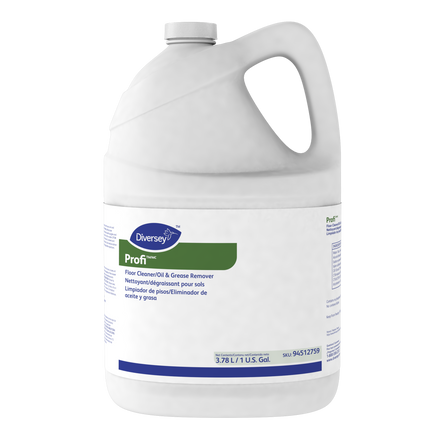 Diversey Profi Floor Oil And Grease Remover - White, 3.78L, Sold Individually