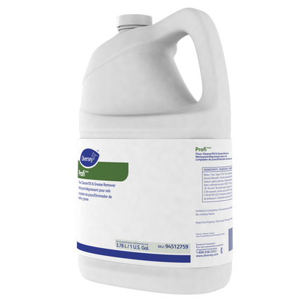 Diversey Profi Floor Oil And Grease Remover - White, 3.78L, Sold Individually