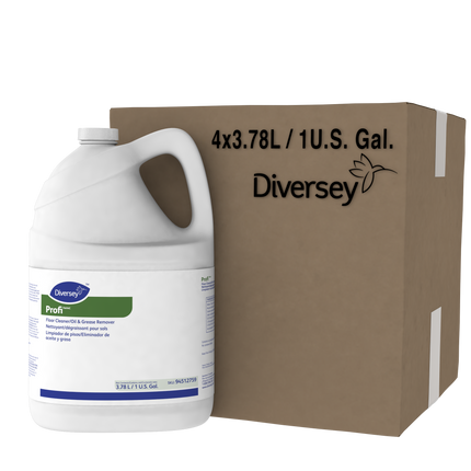 Diversey Profi Floor Oil And Grease Remover - White, 3.78L, Sold Individually