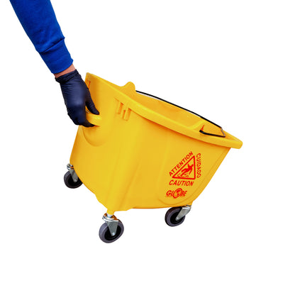 Seau essoreur à pression latérale Globe – 35 pintes, jaune, vendu à l'unité