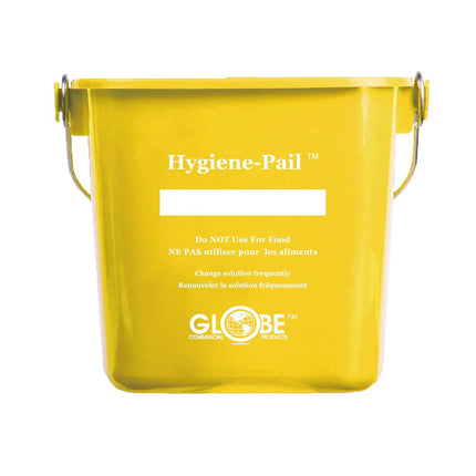 Globe Sanitizing Pail - Yellow, 5.68L, Sold Individually