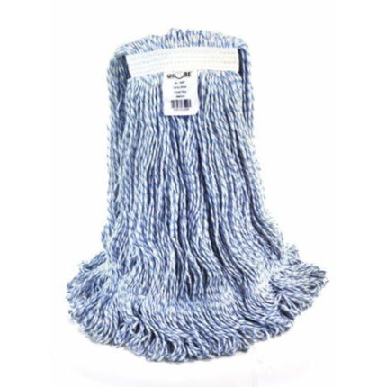 Globe Wax Mop WaxPro Candy Stripe Bagged - Medium, Blue Sold Individually