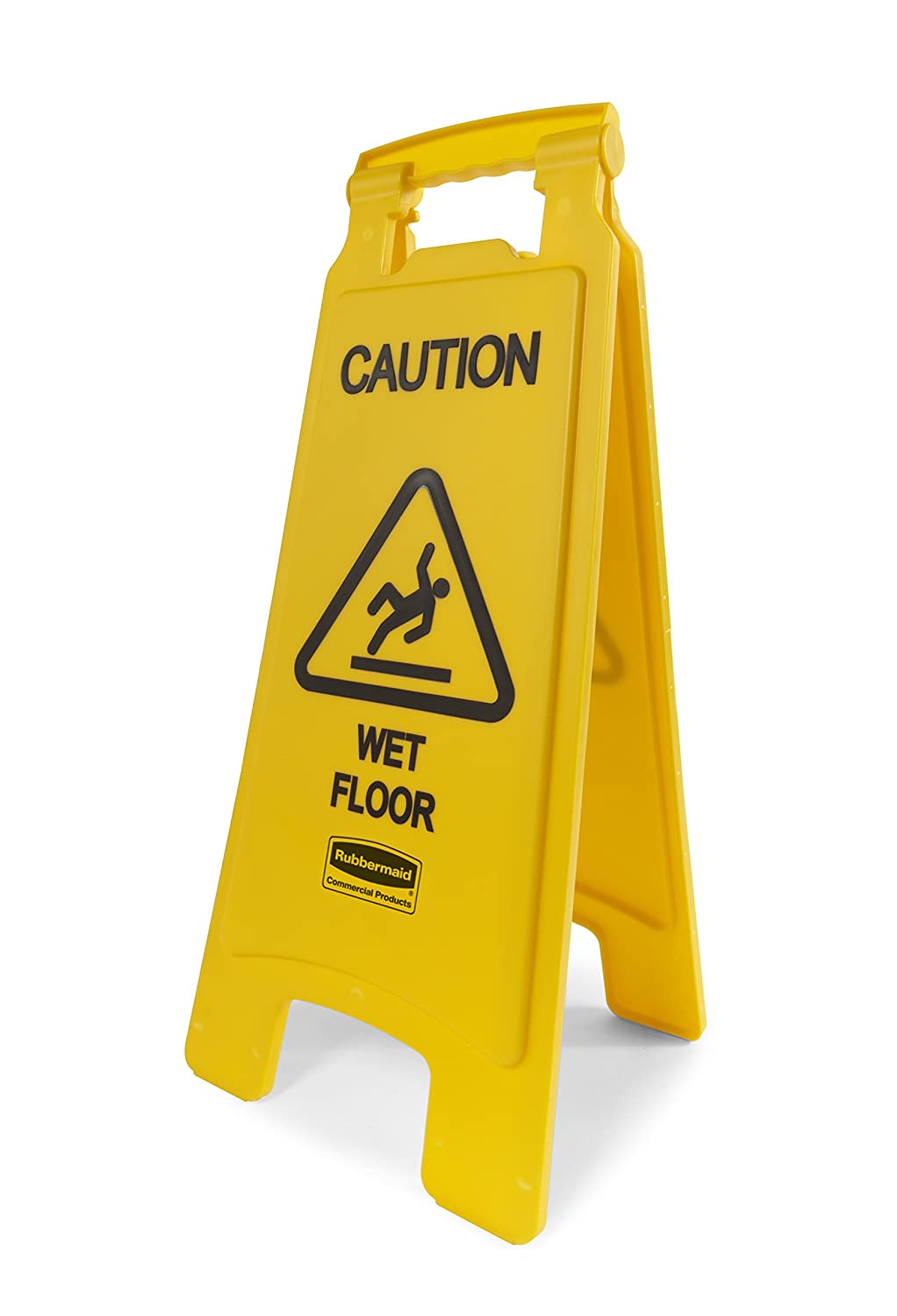 Rubbermaid® Caution Wet Floor Sign, Yellow, 2-Sided, Sold Individually