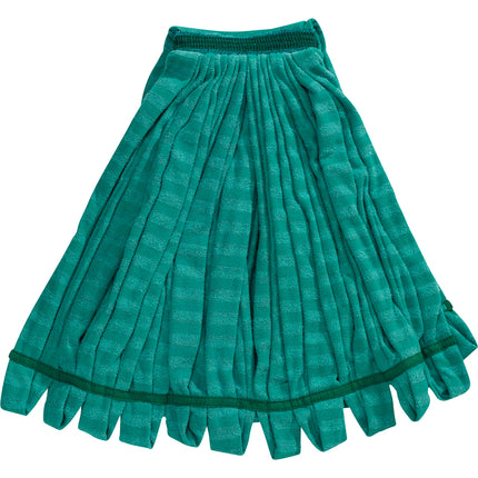 Rubbermaid Wet Mop - Microfiber Tube, 24oz, 1" Headband, Green, Large, Sold Individually