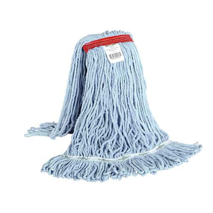 Wet Mop - Synthetic, Looped End, Narrow Band, Blue, 20 oz, Sold Individually