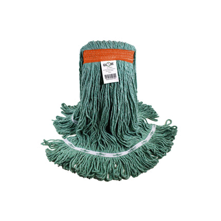 Globe Syn-Pro Synthetic Narrow Band Wet Looped End Mop - Green, 20 oz, Sold Individually