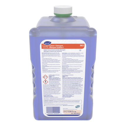 Diversey System-1 Liquid Detergent - Blue, 3100ml, 2/Case