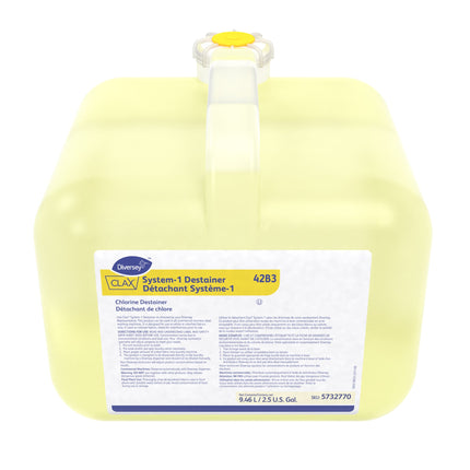Diversey™ System-1 Chlorine Destainer, 2.5gal, Sold Individually