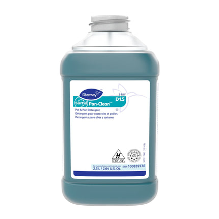 Diversey Suma Pan-Clean D1.5 Detergent - Blue, 2.5L, Sold Individually
