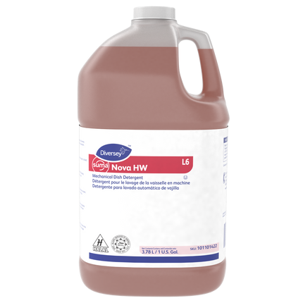Diversey™ Suma® Nova HW L6 Detergent, 1gal, Red, Sold Individually