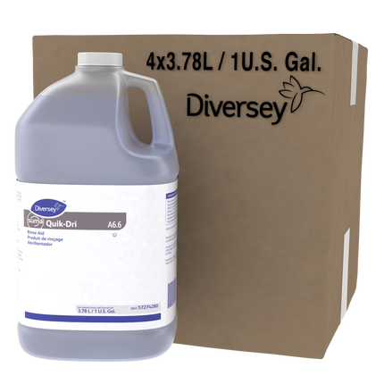 Diversey™ Suma Quik-Dri Mid-Range Rinse Aid, Blue, 3.78L, Sold Individually