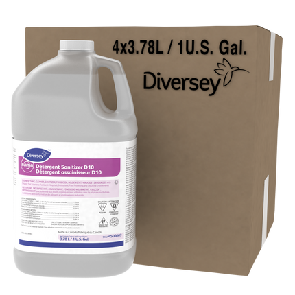 Diversey™ Suma® Detergent Sanitizer D10, Clear, 3.78L,  Sold Individually