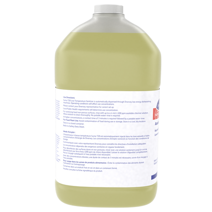 Diversey™ Suma® T20 Low Temperature Sanitizer, Yellow, 3.8L Sold Individually