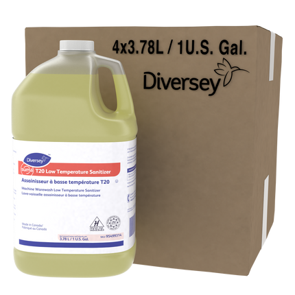 Diversey™ Suma® T20 Low Temperature Sanitizer, Yellow, 3.8L Sold Individually