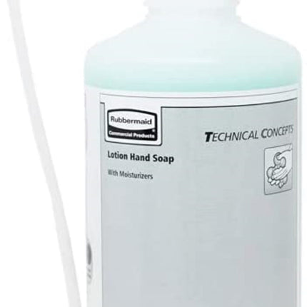 Recharge de lotion Rubbermaid Oneshot Savon pour les mains à la lotion enrichie avec hydratants - Bleu, 800 ml, 4/Caisse