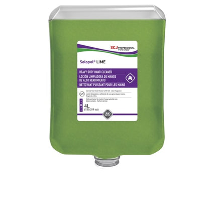 Savon pour les mains résistant Solopol Medium - Citron vert, 4L, 4/Caisse
