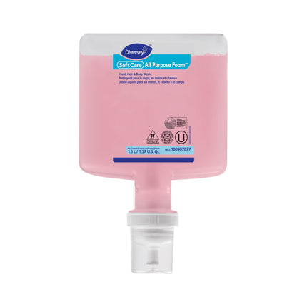 Diversey™ Soft Care® All Purpose Foam Soap Refill, 1.3L, Pink, 6/Case