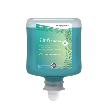 SC Johnson Refresh Antibac Foam Soap - Green, Citrus Scent, 1L, Sold Individually