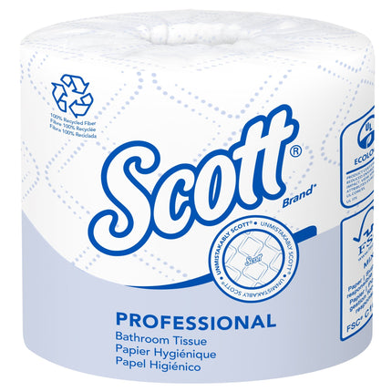 Scott Professional Standard Roll Toilet Paper (13217) - 2-Ply, White, Individually wrapped rolls, 473 Sheets/Roll, 80 Rolls/Case