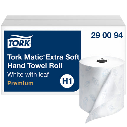 Tork Matic Premium Extra Soft Hand Towel Roll - White, 2 Ply, 300', 6 Rolls/Case