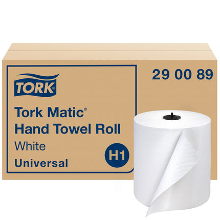 Tork Advanced Hand Towel - 1 Ply, White, 6 Rolls/Case