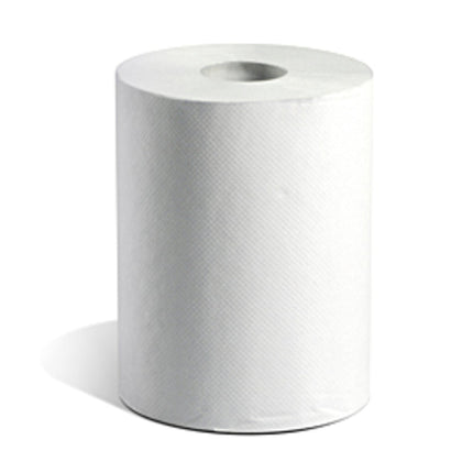 White Swan Roll Towel - White, 1 Ply, 12/Case, Made in Canada