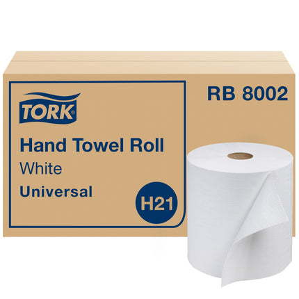 Rouleau d'essuie-tout Tork Universal Hardwound - 1 épaisseur, 244 m, blanc, 6 rouleaux/caisse