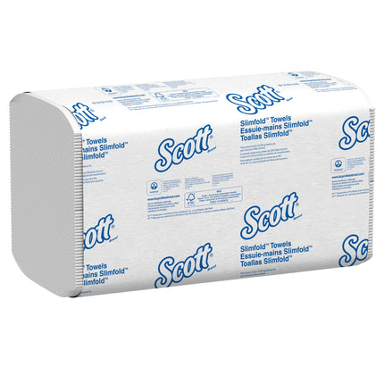 Scott Pro Slimfold Paper Towels - 7.5” x 11.6”, White, 90 Sheets/Pack, 24 Packs/Case