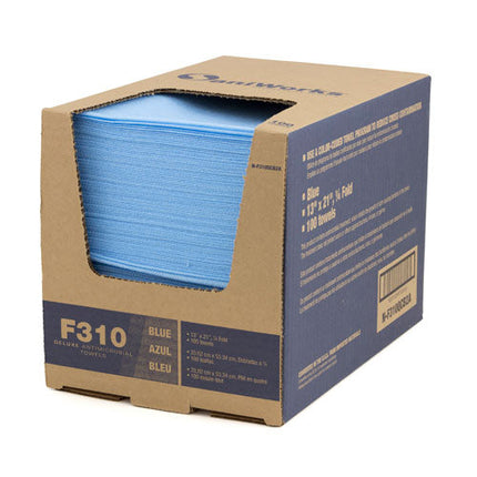 Chiffon d'essuyage alimentaire - Bleu, 100/Caisse