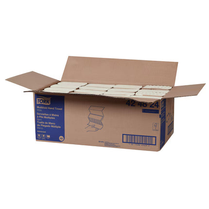 Essuie-mains Tork Advanced Multifold - 3 volets, 1 épaisseur, 250 serviettes/paquet, 16 paquets/caisse