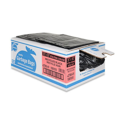 Ralston 2700 Series Industrial Garbage Bags - 42" x 48", Super Strong, Black, 50 Bags/Case