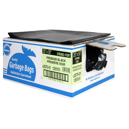 Sacs poubelle Ralston Can Liner - 30X38, extra résistants, noirs 125 sacs/caisse
