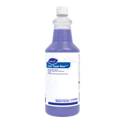 Diversey® Crew® Super Blue® Mild Acid Bowl Cleaner, Citrus Scented, 946ml, Blue, 12/Case-B2B Discounters