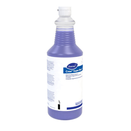 Diversey™ Crew® Super Blue® Mild Acid Bowl Cleaner, Citrus Scented, 946ml, Blue, 12/Case