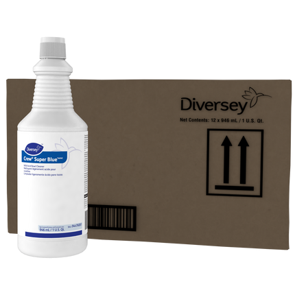 Diversey™ Crew® Super Blue® Mild Acid Bowl Cleaner, Citrus Scented, 946ml, Blue, 12/Case