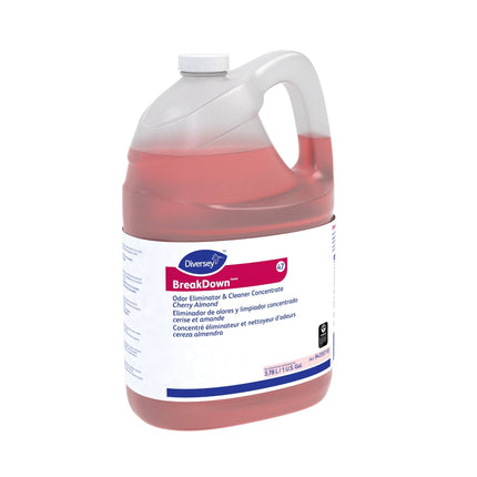 Diversey™ BreakDown® Odour Eliminator, Cherry Almond, Red Liquid, 3.78L, 4/Case