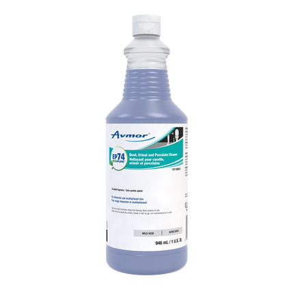Diversey™ EP74 Bowl, Urinal & Porcelain Cleaner, Blue, 946mL, 12/Case