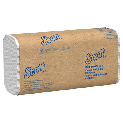 Scott® Essential Folded Paper Towels, Multi-Fold, 9.2" W X 9.4" L, White, 250 Sheets/Pack, 12 Packs/Case