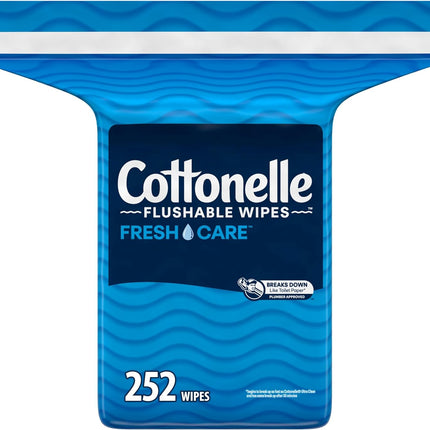 Cottonelle® Fresh Care Refill Bag, 3.6" X 5.25" X 7.75", 252 Wipes/Pack, 4 Packs/Case