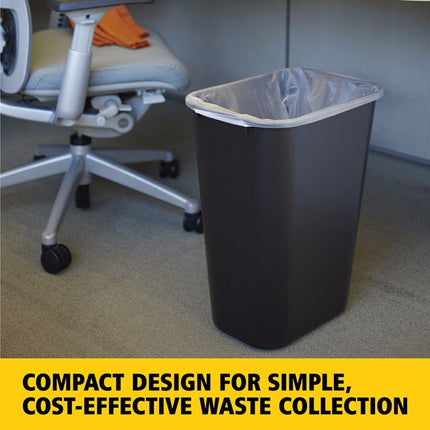 Rubbermaid Large Wastebasket - Black, 15.8" x 11.5", Sold Individually