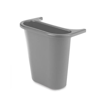 Recycling Waste Basket Side Bin, Gray, 5Qt, Sold Individually