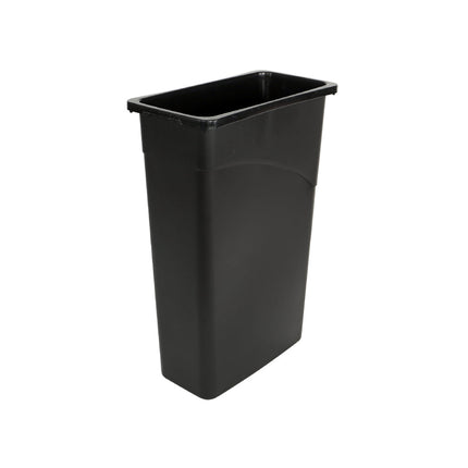 Globe Slim Jim Container - 23 Gallon, Black, Sold Individually