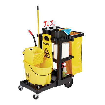 Rubbermaid Commercial Janitorial Cleaning Cart - Traditional, Non Marking, Sold Individually