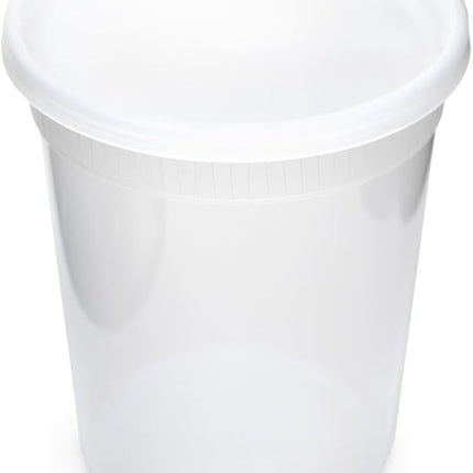 VERSAtainer® DELItainer Cup Combo Pack W/ Lid, 32oz, Translucent, 240/Case-B2B Discounters