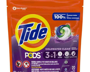 Tide® Pods, Spring Meadow, 20 Pods/Bag, 6/Case-B2B Discounters