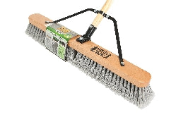 Push Broom - Soft, 24", Assembled, Wood Block, Contractor Grade, Khaki, Sold Individually
