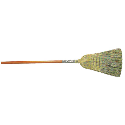 Globe Corn Broom Heavy Duty - 1 1/8" Handle, 3 String, Sold Individually