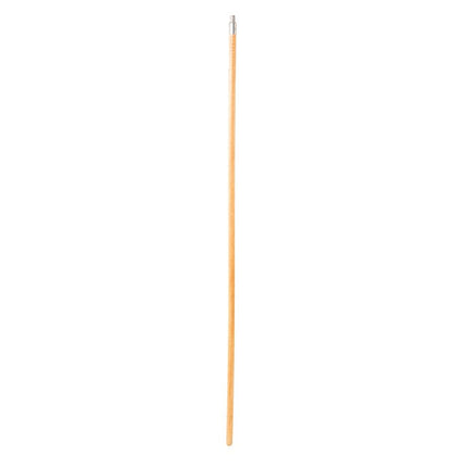 Globe™ Lacquered Wood Broom Handle, 60" x 15/16", Threaded Metal Tip, Sold Individually