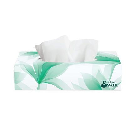 White Swan Facial Tissue - 2 Ply, White, 100 Sheets/Box, 30 Boxes/Case, Made in Canada