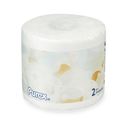 Purex Bathroom Tissue - 2 Ply, White, 506 Sheet/Roll, 60 Rolls/Case